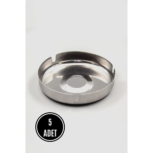5 Adet Ekonomik Büyük Boy Paslanmaz Çelik Kül Tablası Metal Küllük