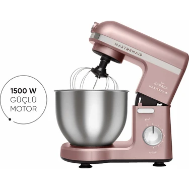 Karaca Mastermaid Chef Stand Mikser 1500 W Güçlü Motor ve 5 Lt Kapasite ile Metal