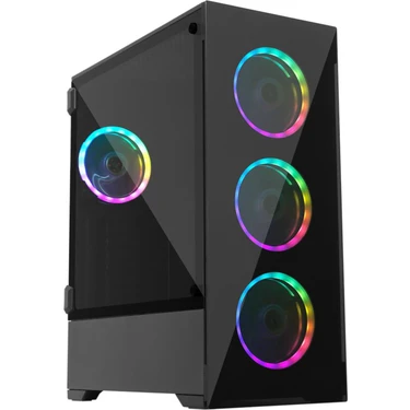 Gameforce Temper 4X120MM Fan Rgb Kumandalı ve Kontrolcülü Oyuncu