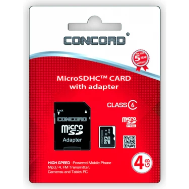 Concord Micro Sd Hafıza Kartı ( Tf Kart + Sd Adaptör