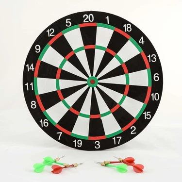 Çift Taraflı 40 cm Dart Tahtası ve 6 Adet