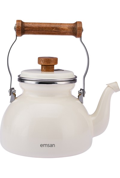 Emsan Royal Emaye Demlik Krem