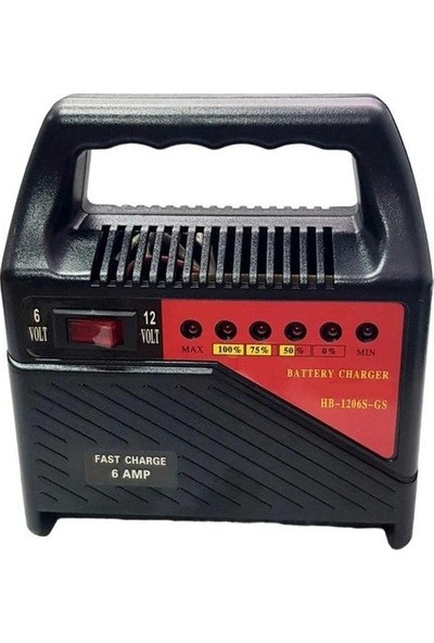 Aras Moto Motosiklet Akü Şarj Cihazı 12 Volt 6 Amper Ledli Göstergeli Akü Şarj Cihazı