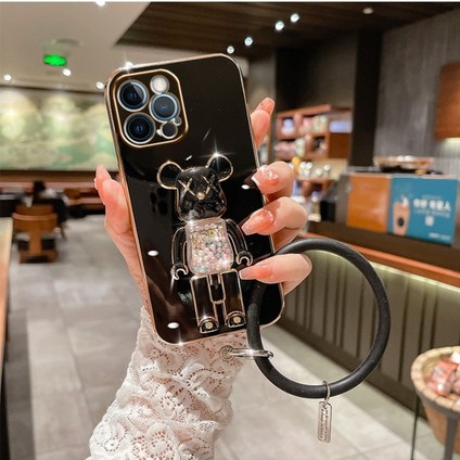 Xiaomi Redmi 9c Uyumlu Kılıf Baby Halkalı Gizli Standlı Silikon Tutuculu Katlanabilir Lazer Tpu