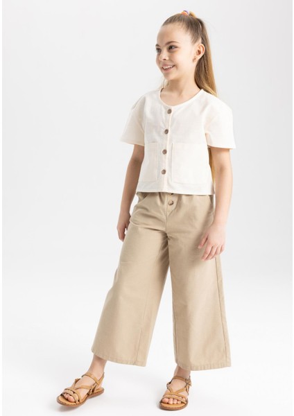 Kız Çocuk Geniş Paça Pantolon Z7692A623SM fırsatları