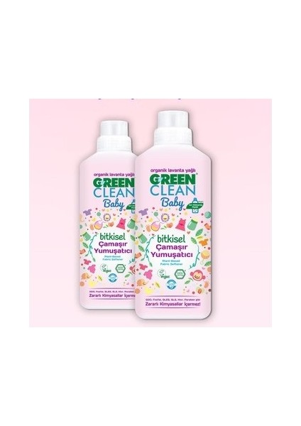 U  green Clean Baby Çamaşır Yumuşatıcı 1 L x 2 Adet