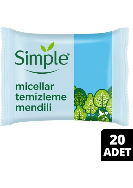 Kind To Skin Micellar Yüz Temizleme Mendili Hassas Ciltler İçin 20 Adet