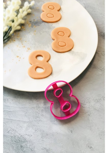Pembe 8 Rakamı Hamur Şekillendirici / Kurabiye Kalıbı modelleri