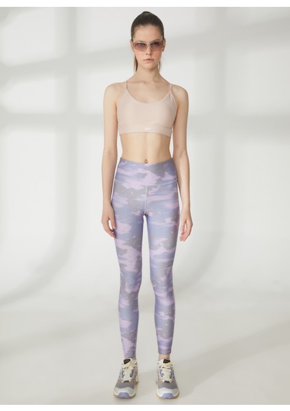 Açık Mor Kadın Tayt HT6048 Wor Camo Tight