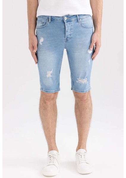 Slim Fit Jean Bermuda A6430AX23SM