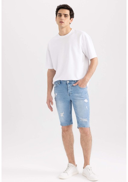 Slim Fit Jean Bermuda A6430AX23SM