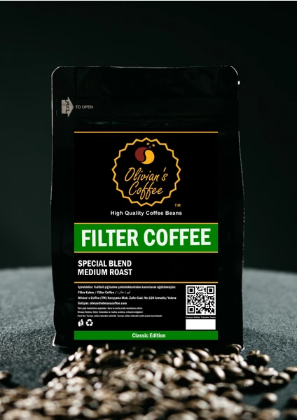 Olivian's Coffee Oliviani Öğütülmüş Filtre Kahve 250 gr Yumuşak Içimli