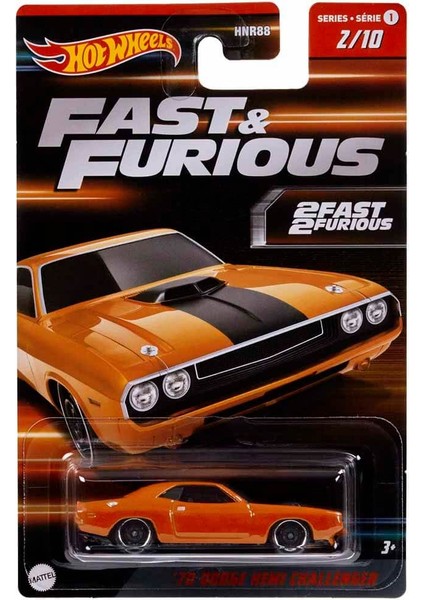 Hotwheels Hot Wheels Fast &amp; Furious Temalı Arabalar HNR88 - '70 Dodge H. Challenger
