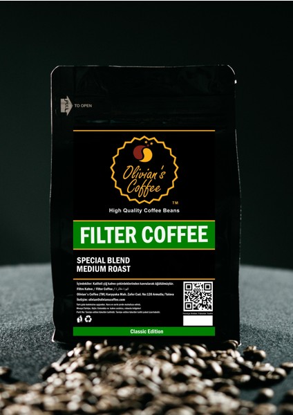 Oliviani Öğütülmüş Filtre Kahve 1 kg Yoğun Kahve Tadı