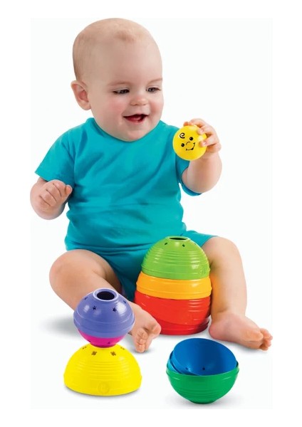 Fisher-Price Numaralı Kaplar Iç Içe Geçebilir 10 Renkli Kap 5 Adet Topa Dönüşür W4472 (Yurt Dışından)