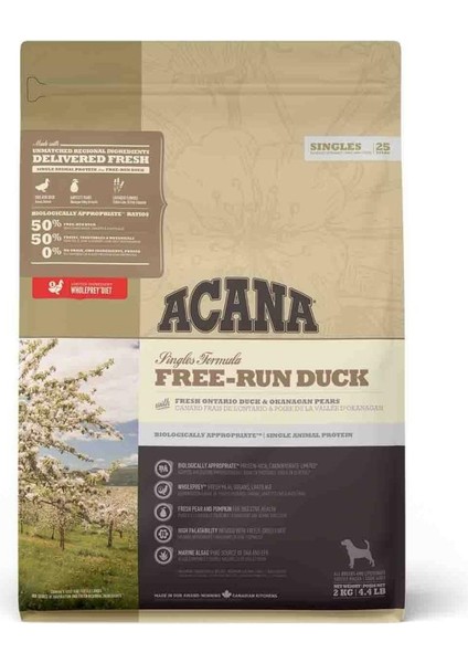 Singles Free-Run Duck Ördekli Köpek Maması 2 kg