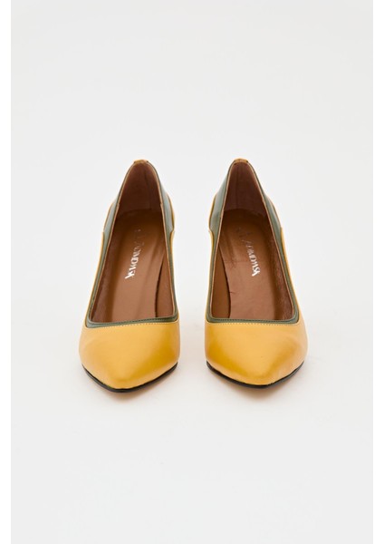 Kadın Topuklu Hakiki Deri Ayakkabı 074Y22K11007 fırsatları