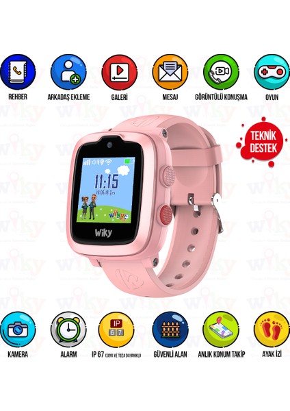 Watch 4 Plus Pembe Akıllı Çocuk Saati