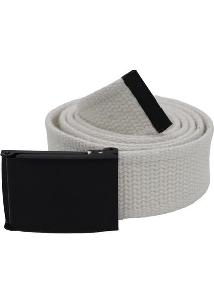 Taktik Unisex Beyaz Erkek Kadın Kız Genç Için Siyah Tokalı Spor Kanvas Kot Bez Kemer