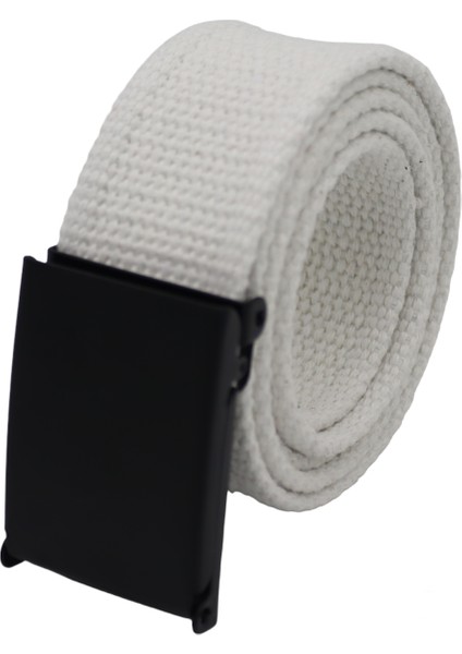 Taktik Unisex Beyaz Erkek Kadın Kız Genç Için Siyah Tokalı Spor Kanvas Kot Bez Kemer fiyatları