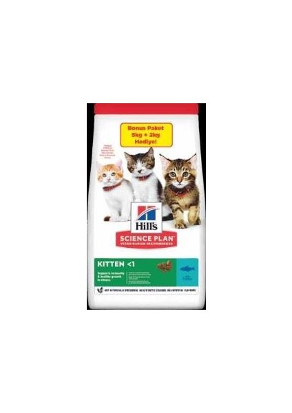 Science Plan Kitten Ton Balıklı Yavru Kedi Maması 5 kg (+2 kg Hediyeli) fiyatları