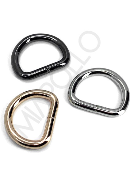 2,5 x 2 x 5MM Yüksek Askı D Halka Black