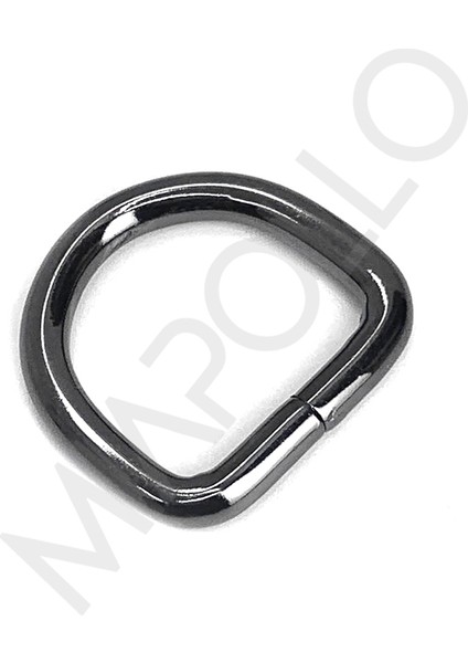 2 x 2 x 4MM Yüksek Askı D Halka Black