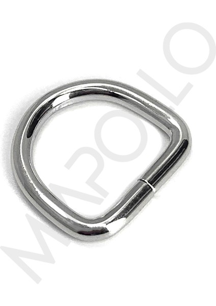 2 x 2 x 4MM Yüksek Askı D Halka Black