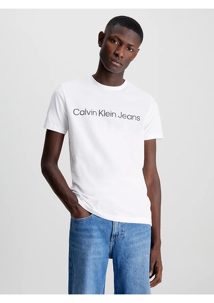 Core Institutional Logo Slim Erkek T-Shirt