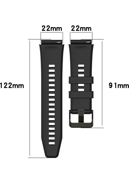 Honor Watch Gs Pro 22MM Dikey Tahıl Silikon Watch Band Için (Yurt Dışından)