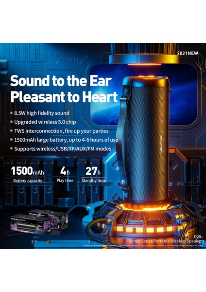 Wk D29 Taşınabilir Bluetooth Hoparlör (Yurt Dışından)
