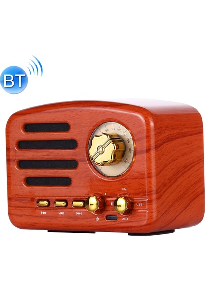 Vis Mek MA-1500 LED Işık ile Retro Bluetooth Hoparlör (Yurt Dışından)