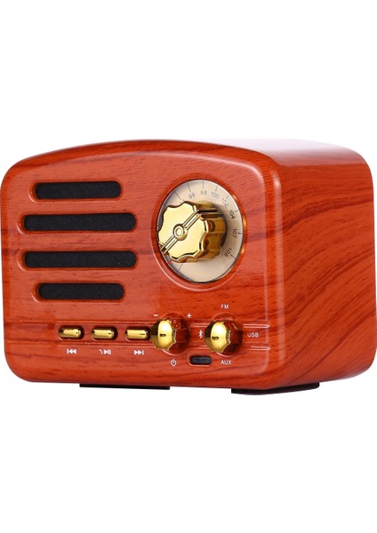Vis Mek MA-1500 LED Işık ile Retro Bluetooth Hoparlör (Yurt Dışından)