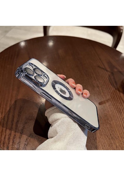 iPhone 14 Pro Kılıf 5d Kamera Lens Korumalı Logo Gösteren Kenarları Renkli Arkası Şeffaf Silikon fiyatları