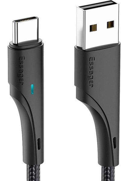 0.25M Usb'den C Tipi Kabloya 480MBPS Iletim Kablosu 3A Akıllı Telefon Dizüstü Tablet İçin Hızlı Şarj Kablosu (Yurt Dışından)