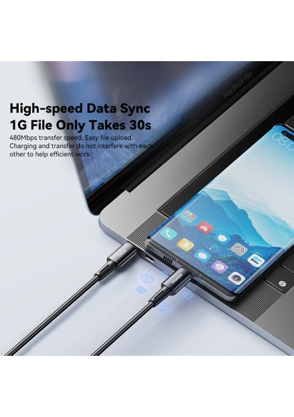 2m Tip-C'den Tip-C'ye Pd 240W Naylon Örgülü Veri Kablosu Telefon Tablet Hızlı Şarj Kablosu (Yurt Dışından) fırsatları