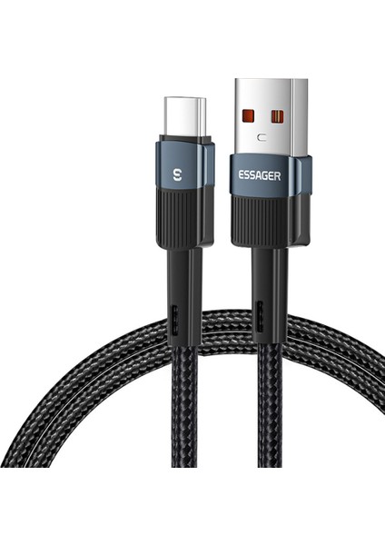 2m Örgülü Tasarım Usb'den C Tipi Kabloya 6A Hızlı Şarj 480MBPS Tablet Dizüstü Akıllı Telefon İçin Iletim Kablosu (Yurt Dışından)