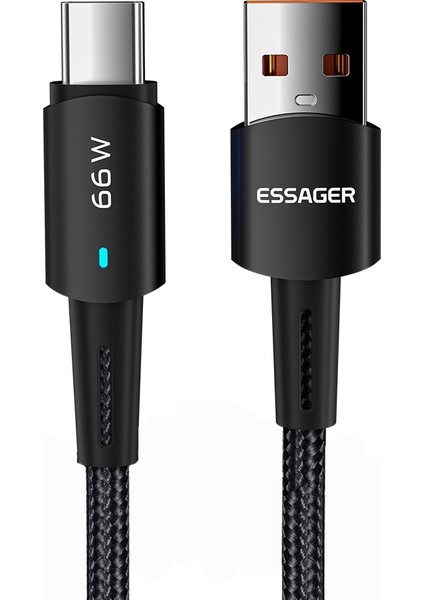 0.5 M Örgülü Tasarım USB C Tipi Kablo 6A Hızlı Şarj 480 Mbps Iletim Kablosu Tablet Dizüstü Akıllı Telefon İçin (Yurt Dışından)
