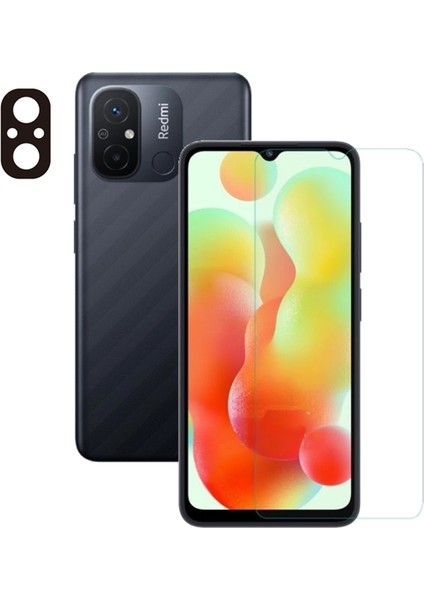Xiaomi Poco C55 Kamera Lens Koruyucu + Ekran Koruyucu 3 Adet