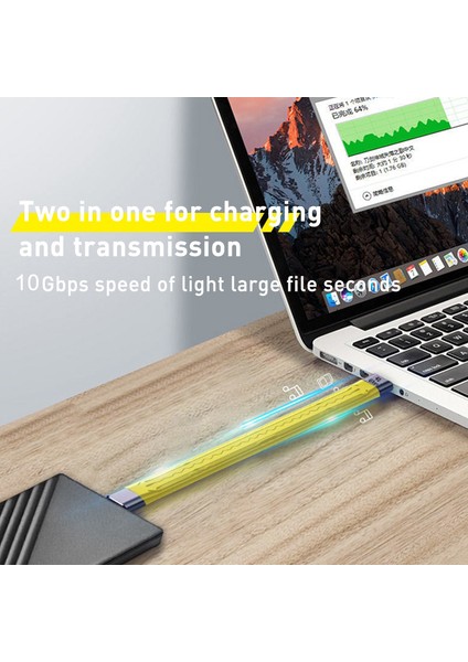 iPhone 15 Serisi Pd 100W Hızlı Şarj 10 Gbps Type-C-Type-C Fpc Yumuşak Veri Kablosu, Kablo Uzunluğu: 13,8 cm (Yurt Dışından) modelleri