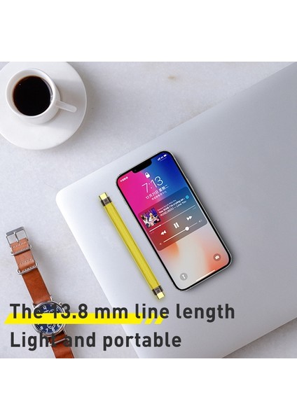 iPhone 15 Serisi Pd 100W Hızlı Şarj 10 Gbps Type-C-Type-C Fpc Yumuşak Veri Kablosu, Kablo Uzunluğu: 13,8 cm (Yurt Dışından) indirimleri