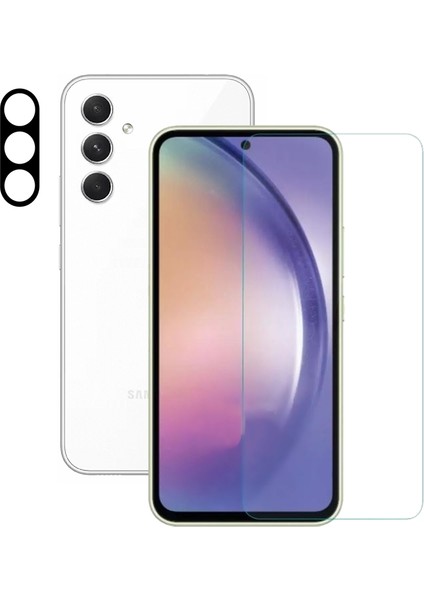 Samsung Galaxy A54 Kamera Lens Koruyucu + Ekran Koruyucu 3 Adet