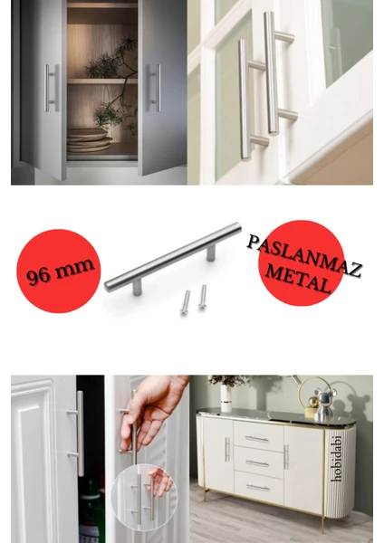 96MM Inox Kulp Paslanmaz Tv Ünitesi Yatak Odası Mobilya Çekmece Vestiyer Mutfak Dolap Kulbu