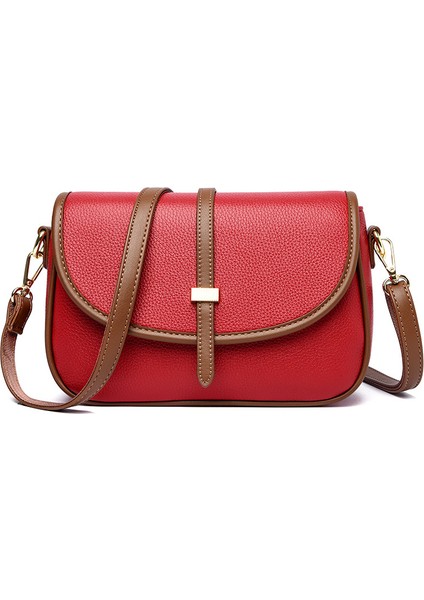 Klasik Tek Ok Inek Derisi Desen Küçük Yuvarlak Çanta Bayanlar Küçük Kare Çanta (Yurt Dışından)