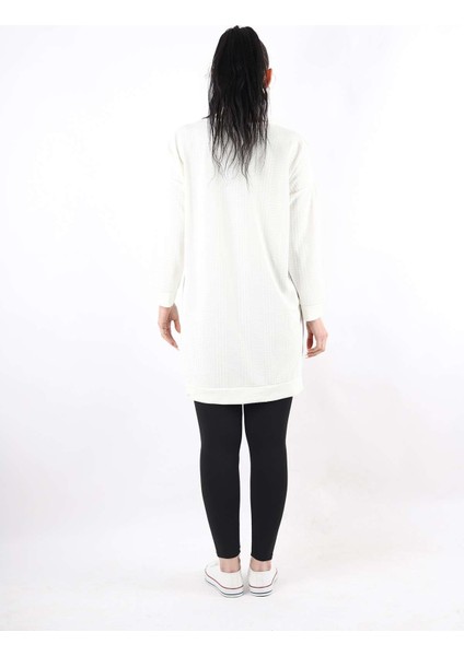Oversize Çavuş Desen Tunik Ekru fırsatları