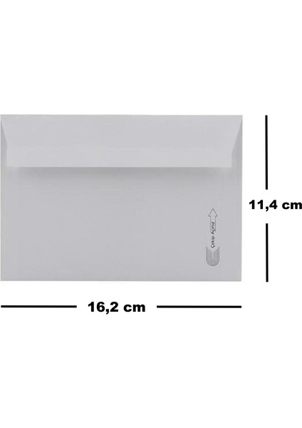 500 Adet Mektup Zarfı 11.4 x 16.2 cm 70 gr Kendinden Yapışkanlı, Silikonlu Beyaz