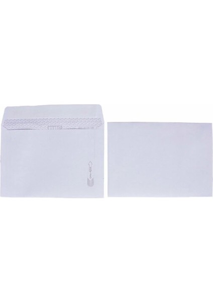 500 Adet Mektup Zarfı 11.4 x 16.2 cm 70 gr Kendinden Yapışkanlı, Silikonlu Beyaz