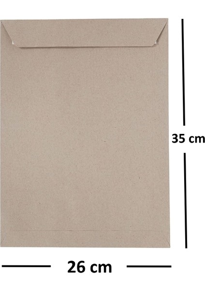 50 Adet Silikonlu 90 gr 26X35 cm Torba Zarf Kraft