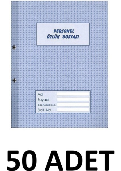 50 Adet Personel Özlük Dosyası Telli 24X32 cm