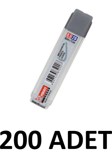 200 Adet Mikromin 0,9 mm Kalem Ucu 20LI